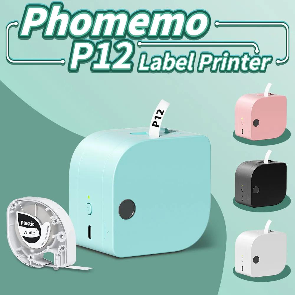 Phomemo P12 ̴   , ޴ ޴  Ŀ,  ũ , Dymo Letratag 󺧰 ȣȯ 